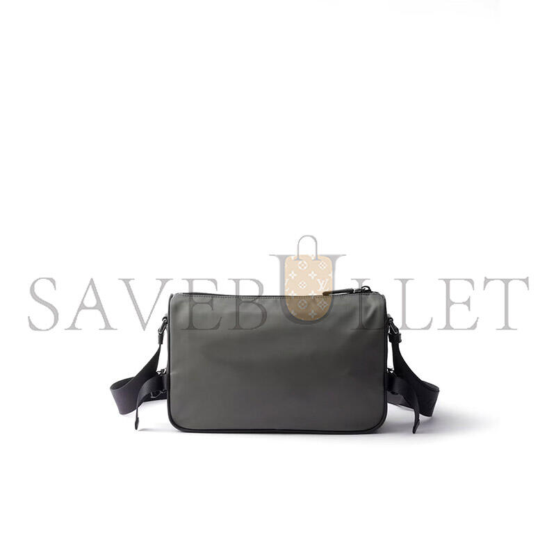 PRADA MEDIUM RE-NYLON AND SAFFIANO LEATHER SHOULDER BAG 2VH192 (28*17.5*10cm)